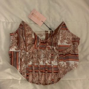 NWT missguided corset top